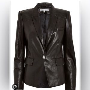 Veronica Beard Leather Danielle Dickey Jacket